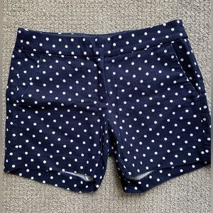 🍄 J. Crew polka dot linen blend shorts, size 0